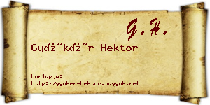 Gyökér Hektor névjegykártya